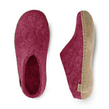 glerups Slip-on with leather sole Slip-on with leather sole Cranberry