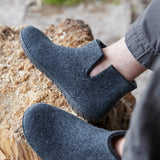 glerups Boot with natural rubber sole - black Boot with rubber sole Charcoal