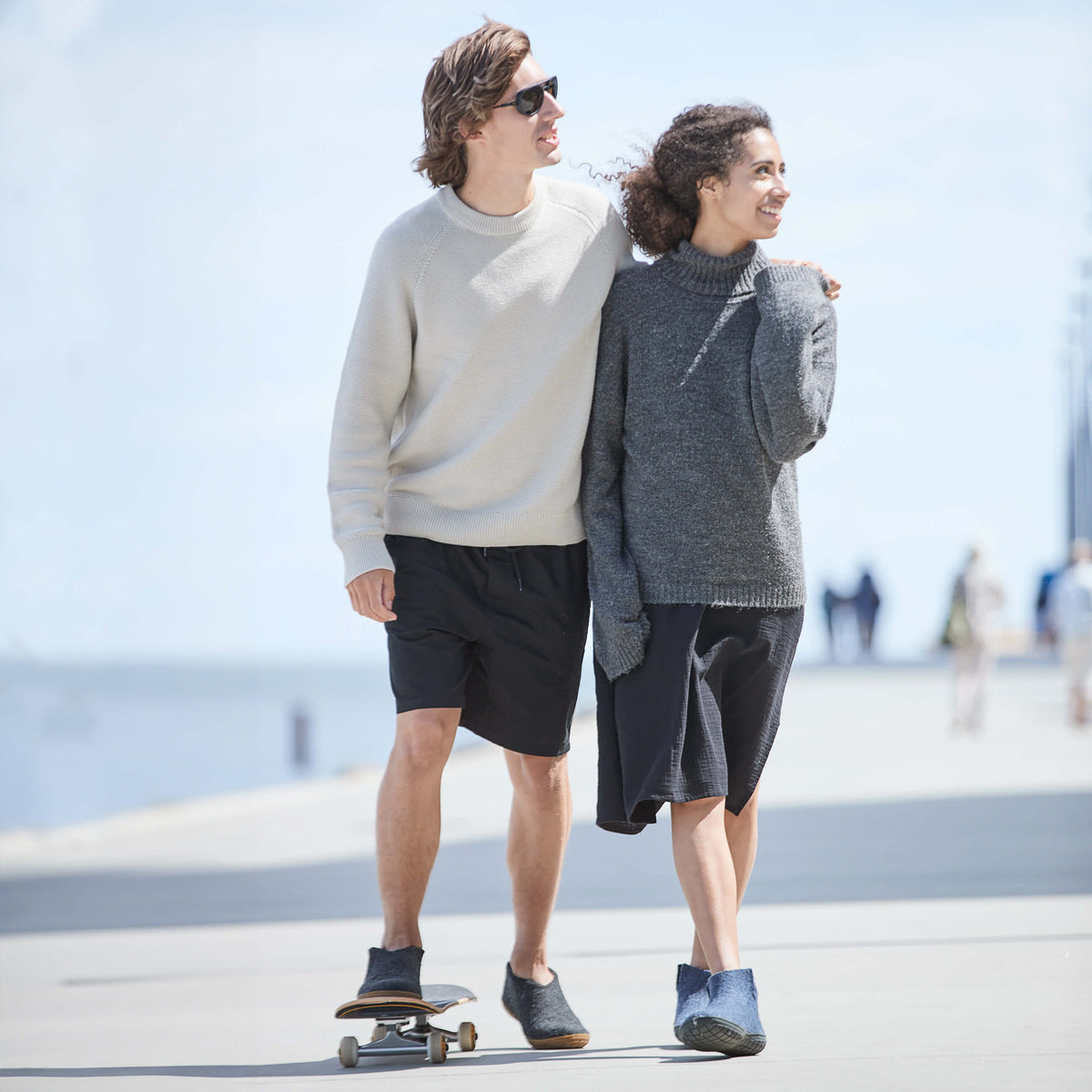 glerups Boot with natural rubber sole - black Boot with rubber sole Denim