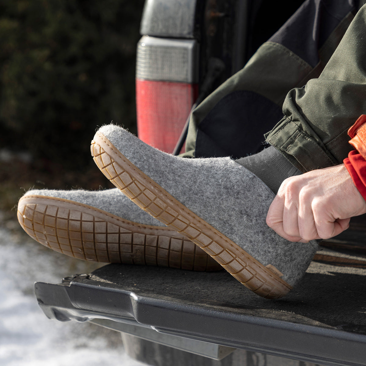 glerups Shoe with natural rubber sole - honey Shoe with rubber sole Grey