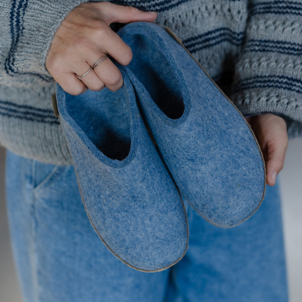 glerups Slip-on with leather sole Slip-on with leather sole 17 Sky