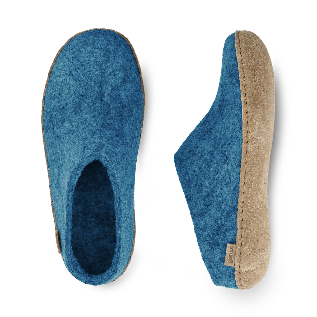 glerups Slip-on with leather sole Slip-on with leather sole Petrol