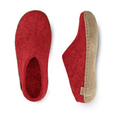 glerups Slip-on with leather sole Slip-on with leather sole Red