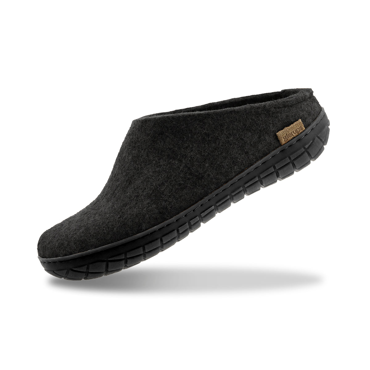 glerups Slip-on with natural rubber sole - black Slip-on with rubber sole Charcoal