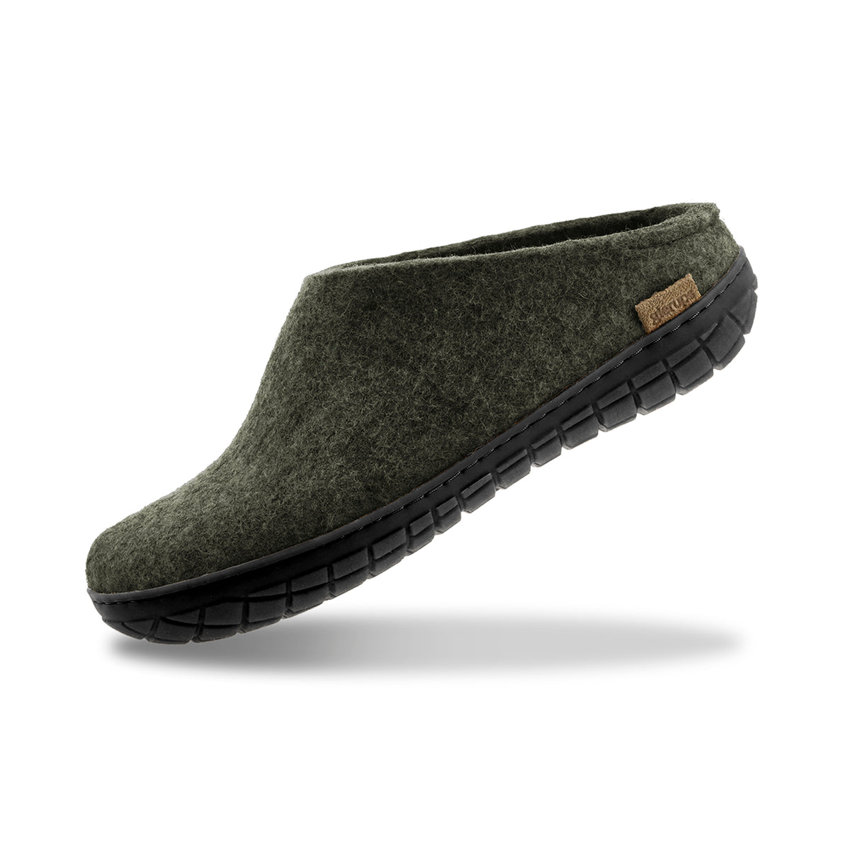 glerups Slip-on with natural rubber sole - black Slip-on with rubber sole Forest